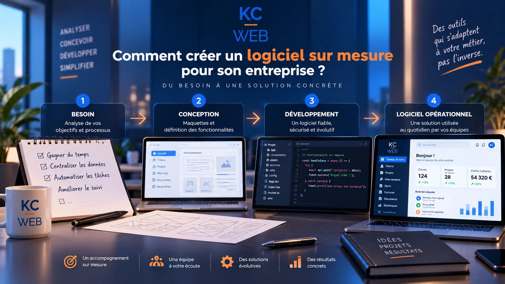 Étapes pour créer un logiciel sur mesure pour une entreprise